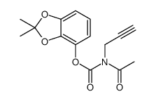 (2,2-dimethyl-1,3-benzodioxol-4-yl) N-acetyl-N-prop-2-ynylcarbamate Structure