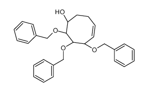 (1S,6S,7R,8R)-6,7,8-tris(phenylmethoxy)cyclooct-4-en-1-ol结构式