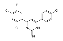 4-(4-chlorophenyl)-6-(2,4-dichloro-5-fluorophenyl)pyrimidin-2-amine结构式