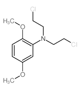 Benzenamine, N,N-bis(2-chloroethyl)-2,5-dimethoxy- Structure