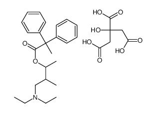 [4-(diethylamino)-3-methylbutan-2-yl] 2,2-diphenylpropanoate,2-hydroxypropane-1,2,3-tricarboxylic acid结构式