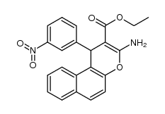 ethyl 3-amino-1-(3-nitrophenyl)-1H-benzo[f]chromene-2-carboxylate结构式