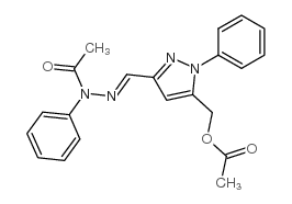 [[5-[(Acetyloxy)methyl]-1-phenyl-1H-pyrazol-3-yl]methylene]phenylhydrazide acetic acid Structure