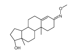 17-Hydroxyandrost-4-en-3-one o-methyloxime structure