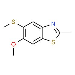 Benzothiazole, 6-methoxy-2-methyl-5-(methylthio)- (9CI) structure