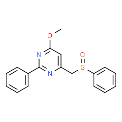 (6-METHOXY-2-PHENYL-4-PYRIMIDINYL)METHYL PHENYL SULFOXIDE结构式