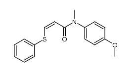 cis-N-(4-methoxyphenyl)-N-methyl-3-(phenylsulfanyl)acrylamide Structure