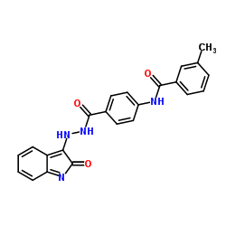 3-Methyl-N-(4-{[2-(2-oxo-2H-indol-3-yl)hydrazino]carbonyl}phenyl)benzamide结构式