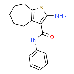 2-amino-n-phenyl-5,6,7,8-tetrahydro-4h-cyclohepta[b]thiophene-3-carboxamide结构式