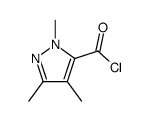 1H-Pyrazole-5-carbonyl chloride, 1,3,4-trimethyl- (9CI) Structure