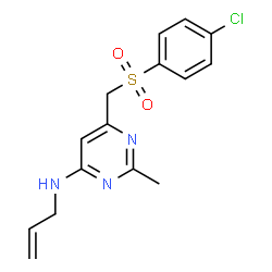 N-ALLYL-6-([(4-CHLOROPHENYL)SULFONYL]METHYL)-2-METHYL-4-PYRIMIDINAMINE structure