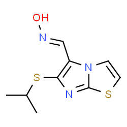 6-(ISOPROPYLSULFANYL)IMIDAZO[2,1-B][1,3]THIAZOLE-5-CARBALDEHYDE OXIME结构式