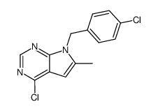 4-chloro-7-(4-chloro-benzyl)-6-methyl-7H-pyrrolo[2,3-d]pyrimidine Structure