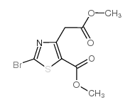 2-溴-4-(2-甲氧基-2-氧代乙基)噻唑-5-羧酸甲酯结构式
