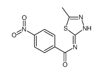 N-(5-methyl-1,3,4-thiadiazol-2-yl)-4-nitrobenzamide结构式