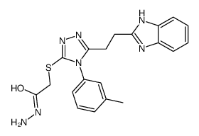 [[5-[2-(1H-Benzimidazol-2-yl)ethyl]-4-(m-tolyl)-4H-1,2,4-triazol-3-yl]thio]acetic acid hydrazide Structure