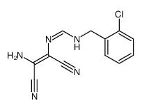 N1-(2-chlorobenzyl)-N2-(Z)-[2-amino-1,2-dicyanovinyl]formamidine结构式