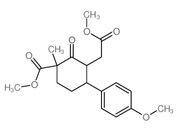 methyl 3-(methoxycarbonylmethyl)-4-(4-methoxyphenyl)-1-methyl-2-oxo-cyclohexane-1-carboxylate picture