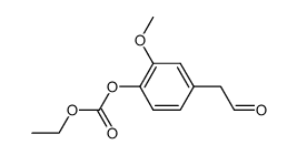 (4-ethoxycarbonyloxy-3-methoxy-phenyl)-acetaldehyde结构式