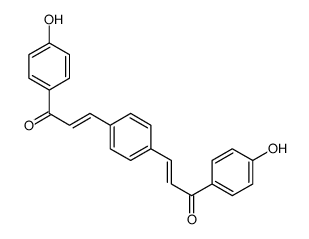 1-(4-hydroxyphenyl)-3-[4-[3-(4-hydroxyphenyl)-3-oxoprop-1-enyl]phenyl]prop-2-en-1-one Structure