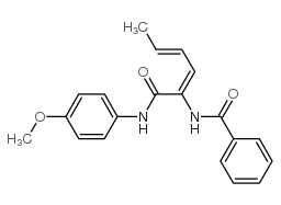 N-[1-(4-methoxyanilino)-1-oxohexa-2,4-dien-2-yl]benzamide Structure