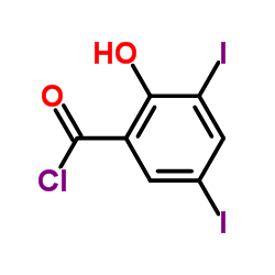 2-Hydroxy-3,5-diiodobenzoyl chloride structure