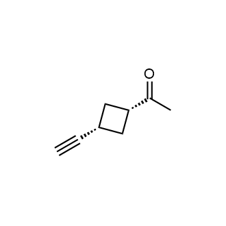 1-((1S,3s)-3-乙炔基环丁基)乙烷-1-酮结构式