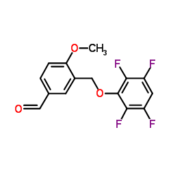 4-Methoxy-3-[(2,3,5,6-tetrafluorophenoxy)methyl]benzaldehyde结构式