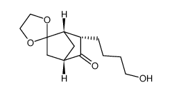 6-(4'-hydroxybutyl)-spiro(bicyclo[2.2.1]heptane-2-2'-[1,3]dioxolan)-5-one结构式