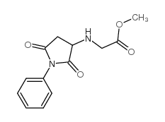methyl 2-[(2,5-dioxo-1-phenylpyrrolidin-3-yl)amino]acetate结构式