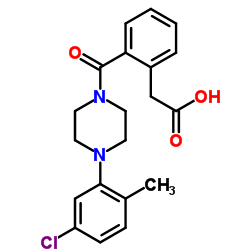 2-(2-((4-(5-Chloro-2-methylphenyl)piperazinyl)carbonyl)phenyl)acetic acid Structure