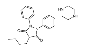 4-butyl-1,2-diphenylpyrazolidine-3,5-dione,piperazine Structure