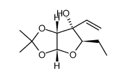 (2R,3R,4R,5R)-5-ethyl-4-hydroxy-2,3-isopropylidenedioxy-4-vinyltetrahydrofuran Structure