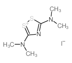 1,2,4-Dithiazolium, 3,5-bis(dimethylamino)- iodide结构式