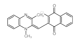 1,4-Naphthalenedione,2-chloro-3-[(1,3-dimethyl-2(1H)-quinoxalinylidene)methyl]-结构式