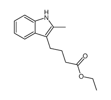 ethyl (2-methylindol-3-yl)butanoate结构式