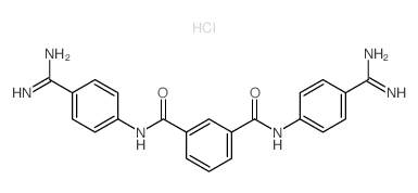 N,N-bis(4-carbamimidoylphenyl)benzene-1,3-dicarboxamide结构式