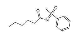 S-Methyl-N-(1-oxohexyl)-S-phenylsulfoximide structure