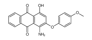 1-amino-4-hydroxy-2-(4-methoxyphenoxy)anthraquinone structure