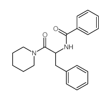N-[1-oxo-3-phenyl-1-(1-piperidyl)propan-2-yl]benzamide structure