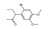 3-(2-bromo-4,5-dimethoxyphenyl)pentan-2-one Structure