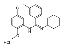 N-(5-chloro-2-methoxyphenyl)-N'-cyclohexyl-3-methylbenzenecarboximidamide,hydrochloride结构式