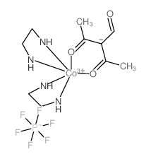 2-acetyl-3-oxobut-1-en-1-olate,2-azanidylethylazanide,cobalt(3+),hexafluorophosphate结构式
