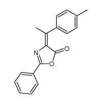 E-2-phenyl-4-(α-p-methylphenylethylidene)-5(4H)-oxazolone Structure