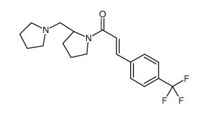 (2E)-1-[(2S)-2-(1-Pyrrolidinylmethyl)-1-pyrrolidinyl]-3-[4-(trifl uoromethyl)phenyl]-2-propen-1-one Structure