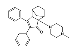 7a-(4-methylpiperazin-1-yl)-2,3-diphenyl-3a,4,5,6,7,7a-hexahydro-1H-4,7-methanoinden-1-one结构式