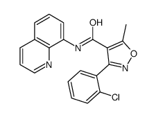 3-(2-chlorophenyl)-5-methyl-N-quinolin-8-yl-1,2-oxazole-4-carboxamide Structure