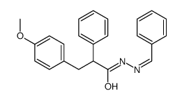 N-[(E)-benzylideneamino]-3-(4-methoxyphenyl)-2-phenylpropanamide Structure