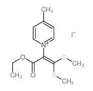 ethyl 2-(4-methylpyridin-1-yl)-3,3-bis(methylsulfanyl)prop-2-enoate结构式