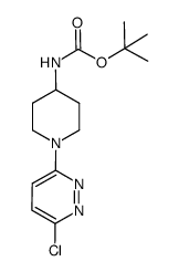 [1-(6-Chloro-pyridazin-4-yl)-piperidin-4-yl]-carbamicacidtert-butylester Structure